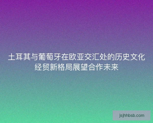 土耳其与葡萄牙在欧亚交汇处的历史文化经贸新格局展望合作未来